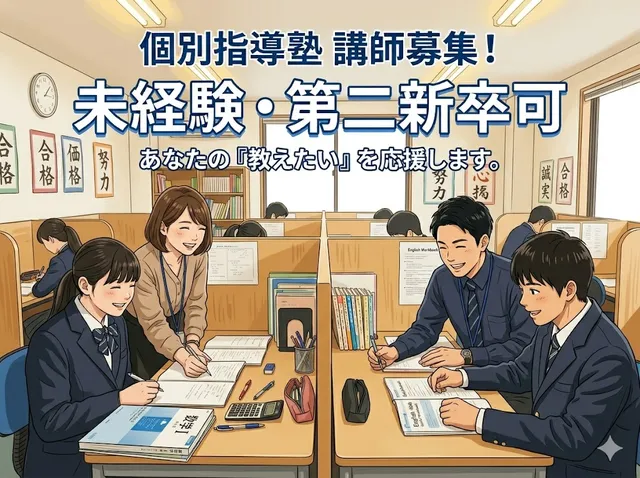【学習塾運営スタッフ】東海村｜20代が活躍できる個別指導塾/未経験・第二新卒可/土日休み