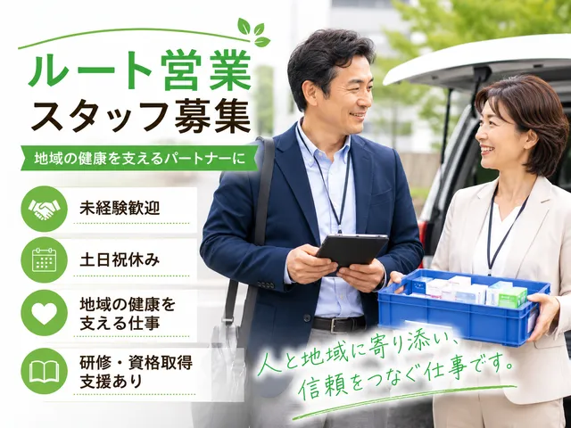 【医薬品のルート営業職】経産省公認のホワイト企業｜未経験OK｜仙台市宮城野区